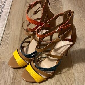 Aldo Multi-Color Strappy Heels
